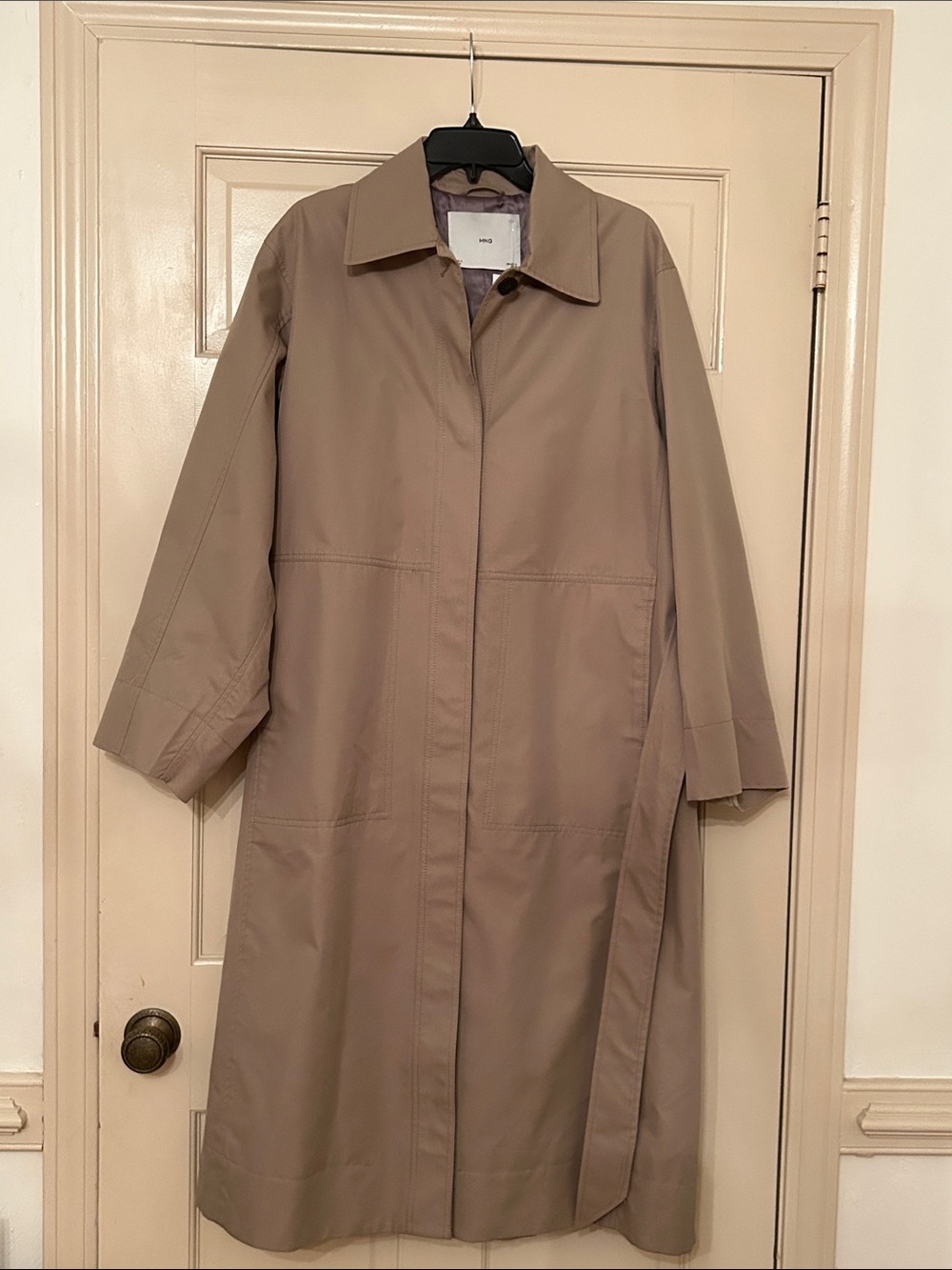 Mango Neutral Taupe Long Trench Coat - Picture 2 of 6